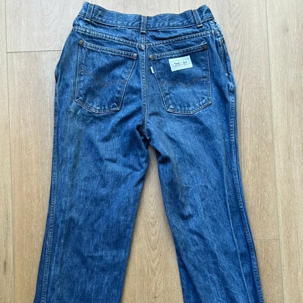 Vtg Levi's Youth Jeans White Tab Women's, Sz 14 (28 X 25) High Waisted Hemmed